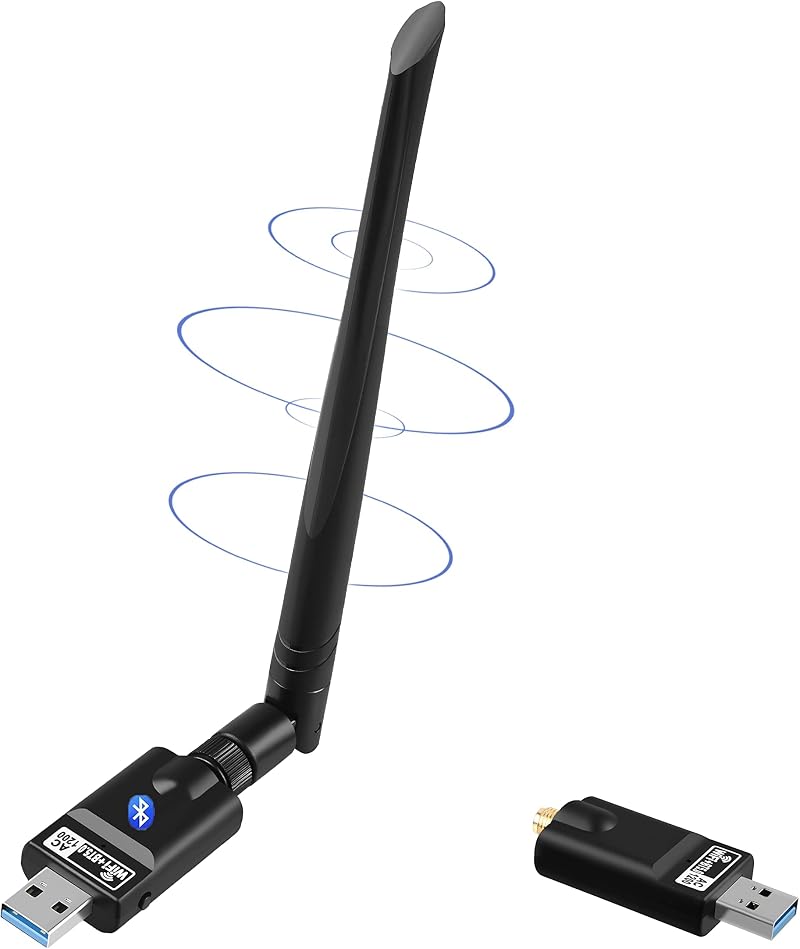 HDAKDDHG WiFi Adapter 1300Mbps Bluetooth 5.0 USB 3.0 5GHz 2.4GHz AC