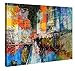 Large Canvas Print Wall Art – 7TH Avenue – 40x30 Inch Cityscape Canvas Picture Stretched On A Wooden Frame – Giclee Canvas Printing – Hanging Wall Deco Picture / e10850