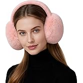 Cutecrop Ear Muffs for Winter Women, Earmuffs for Women Winter Ear Muffs Foldable Soft Faux Furry Ear Warmers Covers