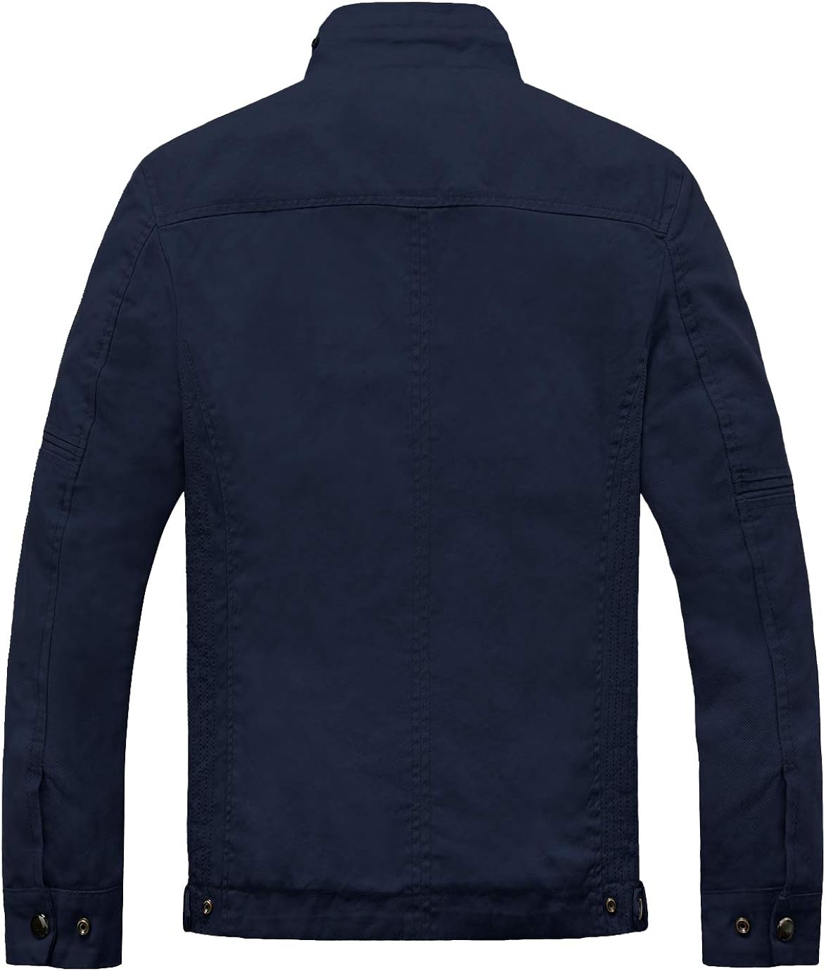 Wantdo Men's Cotton Stand Collar Lightweight Front Zip Jacket at  Men’s Clothing store