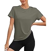 KevaMolly Workout Tops for Women UPF50+ Breathable Loose Fit Yoga T Shirts Short Sleeve Running Gym Athletic Tee Top