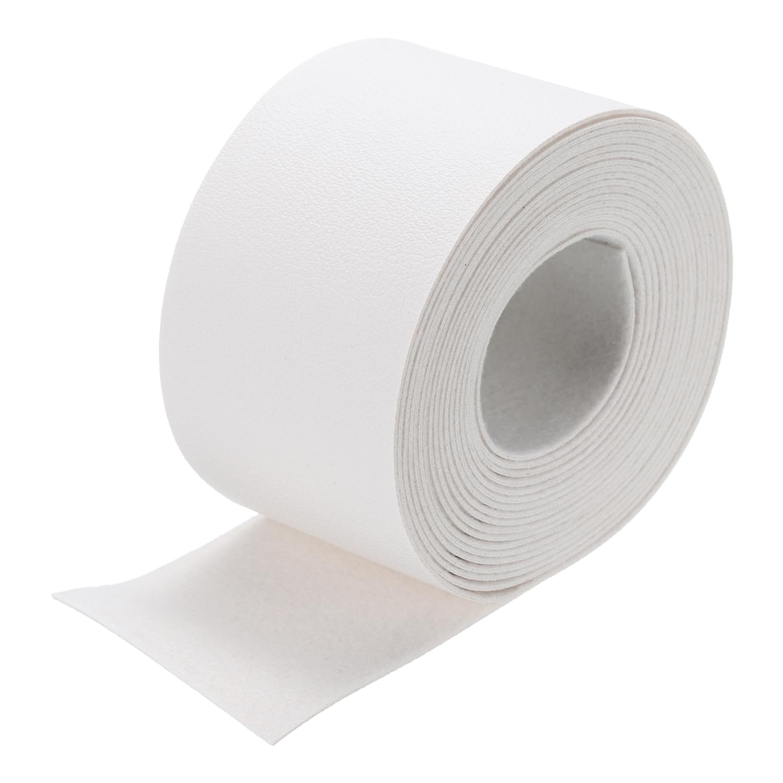 DMiotech 1 Pack 2 Inch x 4 Yard Faux Leather Strip Furniture Cover Fabric Skin White PU Leather Roll for Handmade DIY Craft Projects