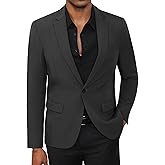 Men's Blazer Casual Sport Coats, Regular Fit Suit Jacket for Men One Button Lightweight Business Mens Blazer Jacket