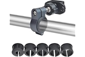 HYSHIKRA Universal Walkie-Talkie Bike Motorcycle Bracket, Horizontal/Vertical Bar Clamp Mounting for BaoFeng Kenwood Motorola Midland Yaesu Cobra Retevis Radio