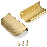 sunlithor Edge Finger Tab Pull for cabinets Kitchen Concealed Drawer pulls Aluminum Hidden Door Handle Home 10 Pack Modern Br