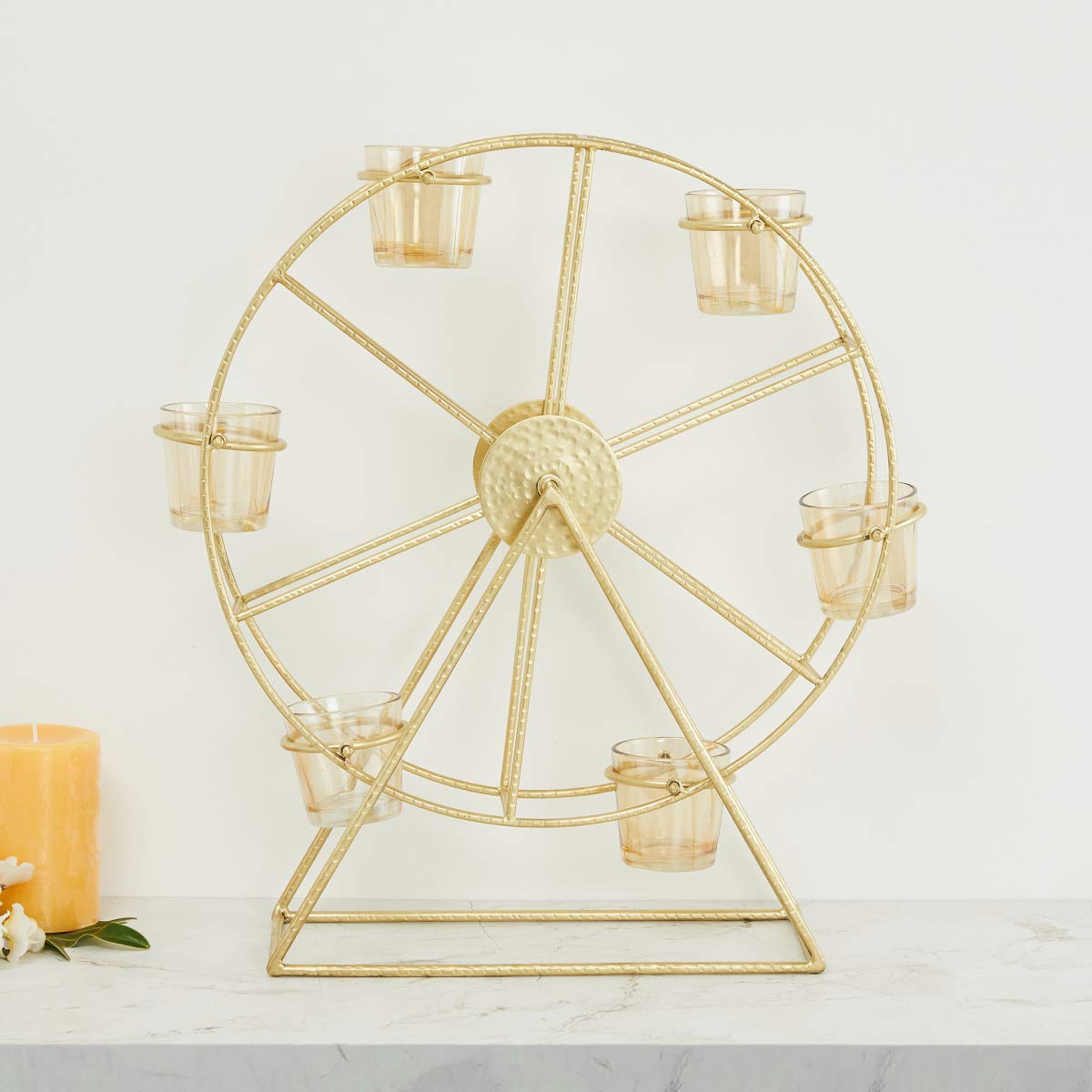 Buy Home Centre Metal Tea Light Holder, Pack of 1 Online at Low Prices