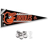 WinCraft Baltimore Orioles Pennant Banner and Wall Tack Pads