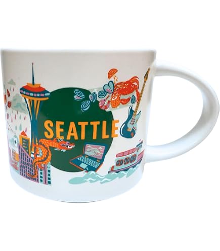 Amazon.com | Space Needle Officially Licensed Color Changing Coffee Mug 12  Oz Seattle Skyline: Coffee Cups & Mugs