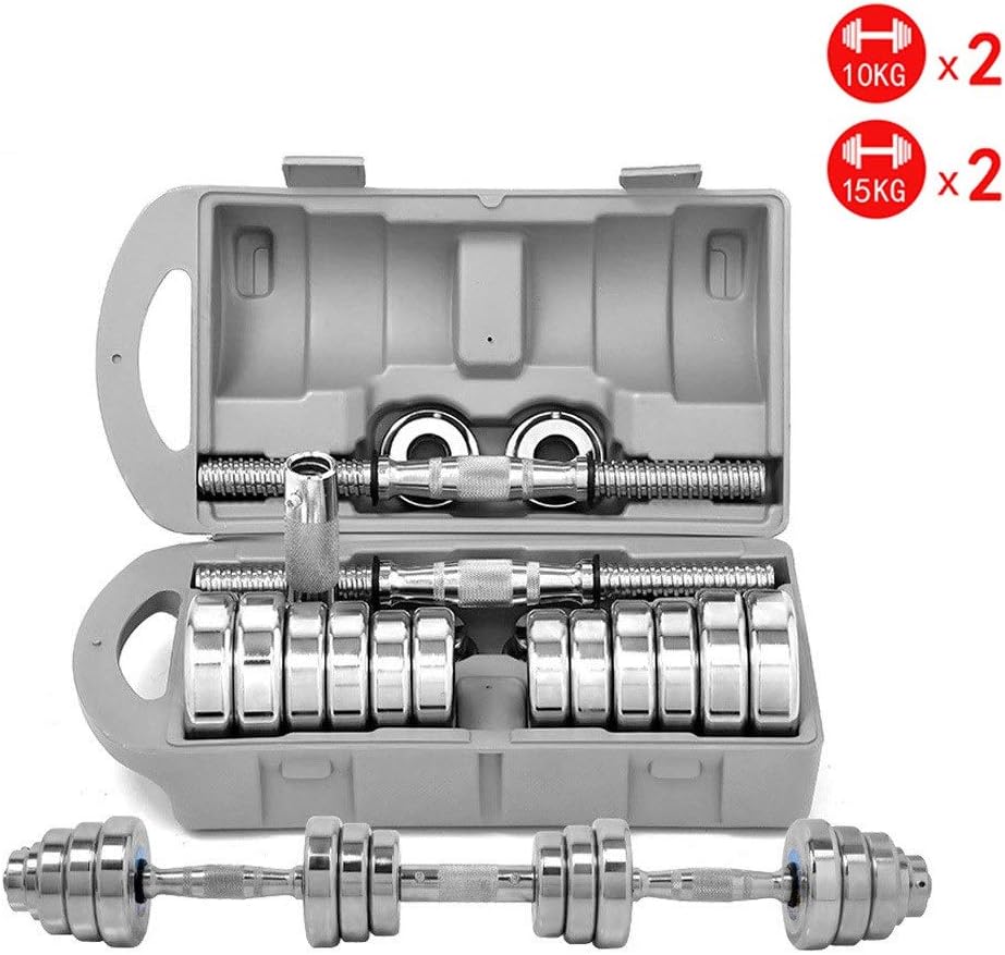 Dumbbells Set Box Large Dumbbells Barbell Adjustable Encased Metal Handles Strength Weight Iron 20Kg 30GK Body Building,Gym Training Work Out
