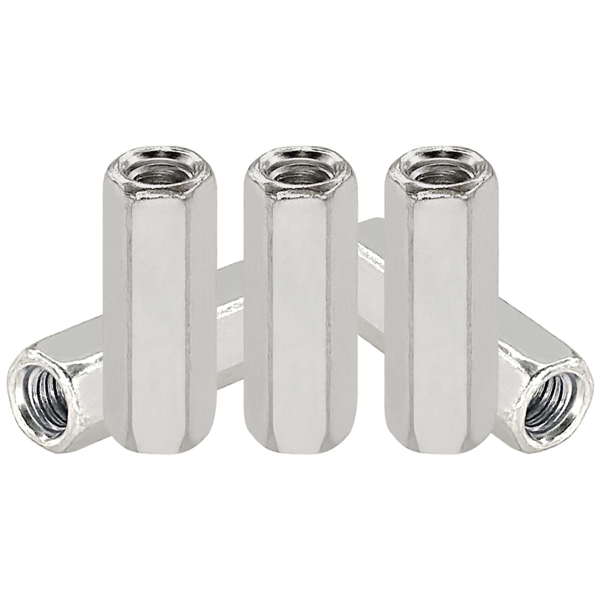 LHUIDDH 20 PCS M6*30mm Long Rod Hex Nuts, Zinc Plated Carbon Steel, Ideal for Household Appliances & Mechanical Industries