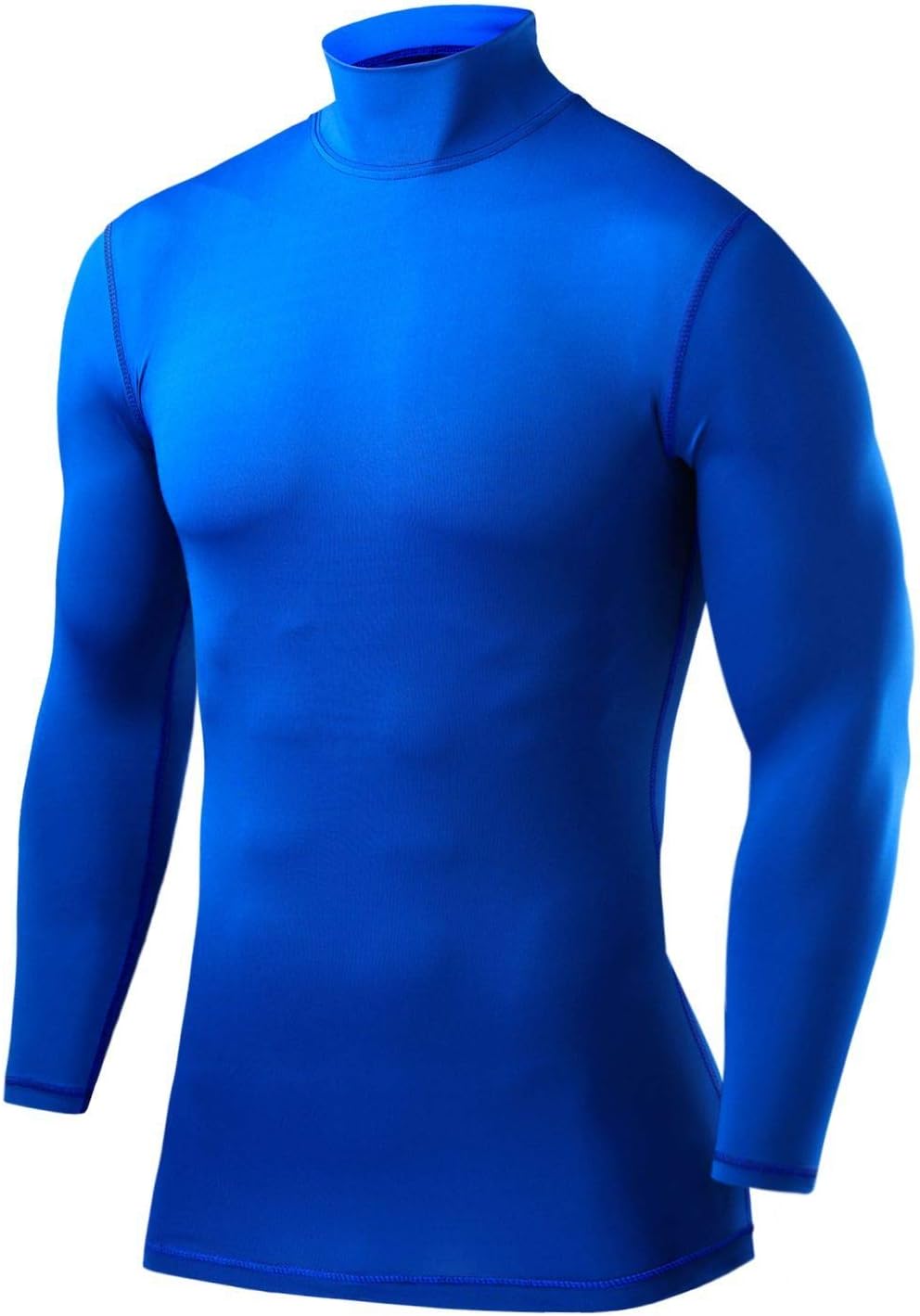PowerLayer Men's and Boy's Compression Baselayer Top Long Sleeve Under Shirt - Crew Neck/Mock Neck