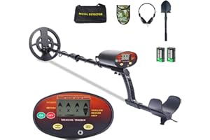 SOOMEET Metal Detector for Kids Professional - Adjustable Height, Pinpoint Metal Detectors with Waterproof Search Coil, Higher Accuracy Metal Detector Gold and Silver, Beach Hunting, Treasure Hunting (Orange)