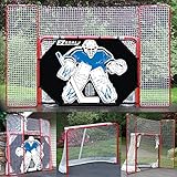 EZ Goal 2 in. Folding Steel Hockey Goal with Backstop - Shooter Tutor & Targets