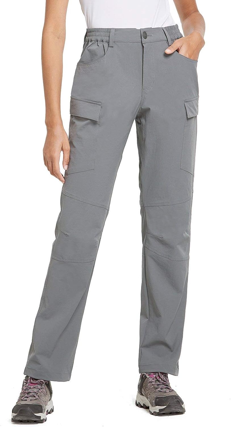 BALEAF Women's Lightweight Hiking Pants Convertible Roll Up UPF 50 Stretch Outdoor Capri Pants Water Resistant: Clothing