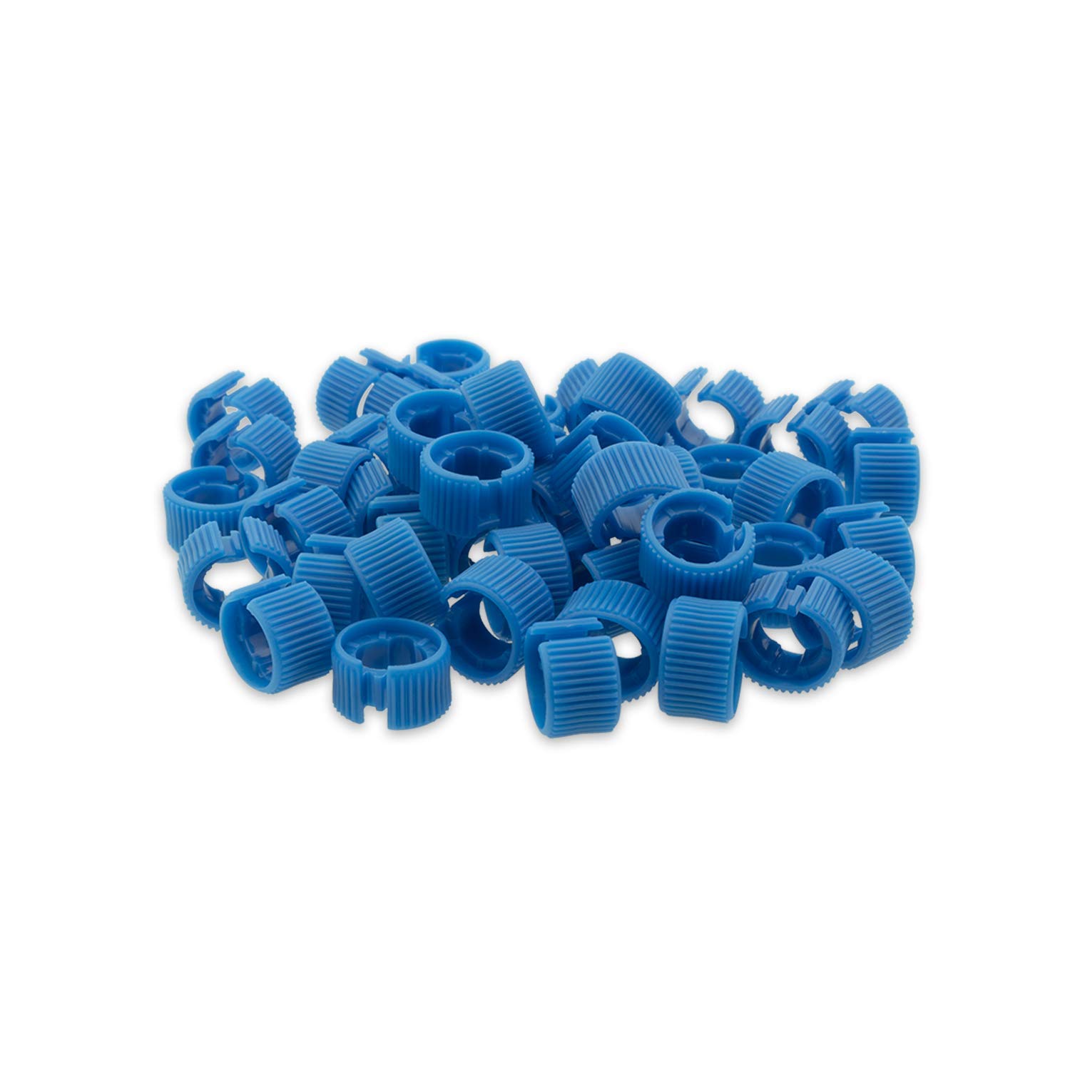 LINKUP - Cat7 30AWG Cable Identifier Coloured Rings - Blue (50 Pack) — image 1