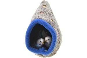 MuYaoPet Bird Parrot Nest Hammock for Parakeet Conure Lovebird Small Animal Hamster Sugar Glider Hanging Bed Hideout House (S(Length:6.2inch), Gray)