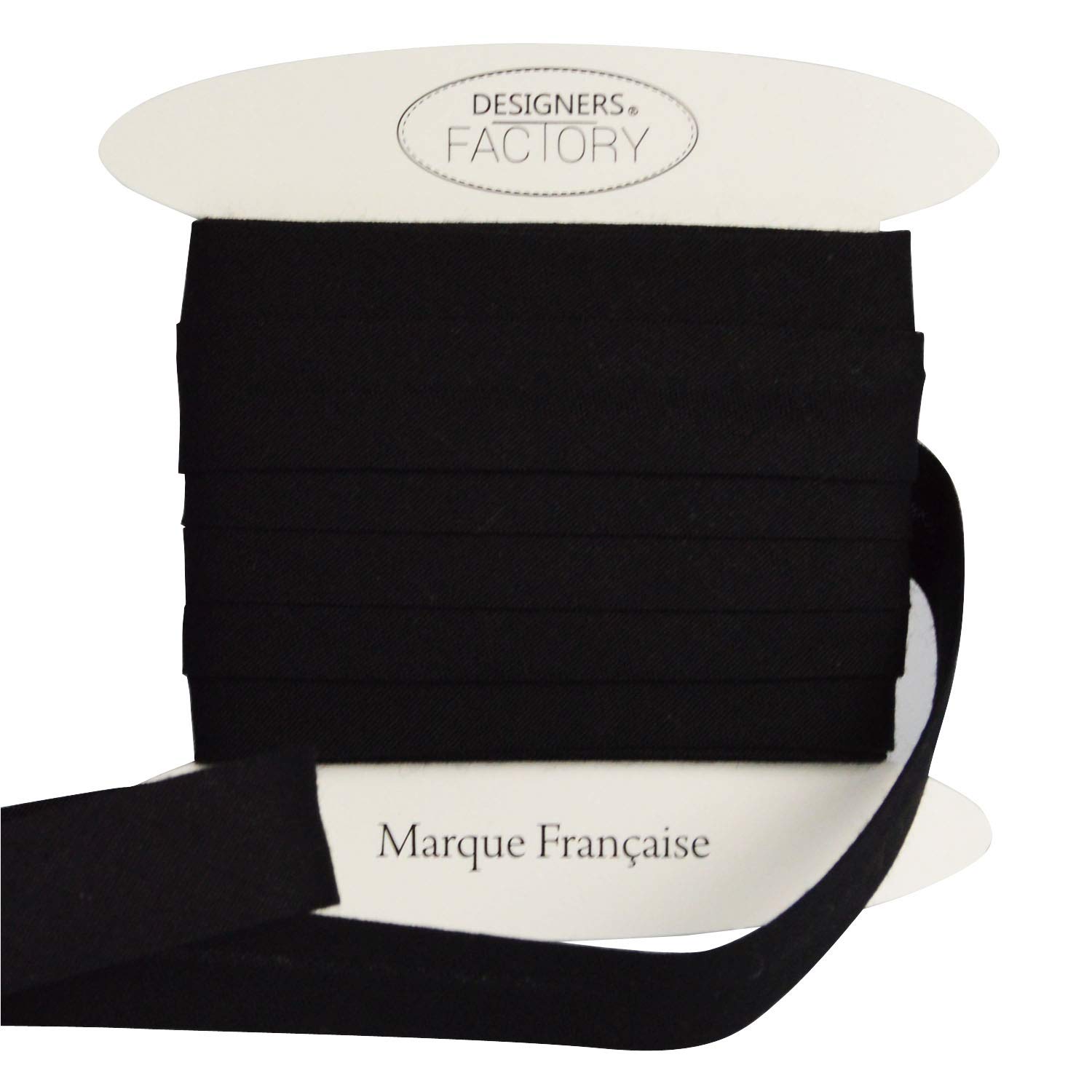 designers-factory Beautiful Quality Plain Cotton Bias Binding - Cotton Bias Binding - available in several colours and two sizes (By 5 meters, Black)