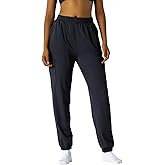 Leapstride Women's Performance Cargo Jogger Pants - Elastic Waist, Multi-Pockets, Moisture-Wicking for Running/Daily