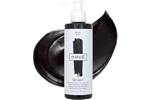dpHUE Gloss+, Black - 6.5 oz (8-12 Applications) - Semi-Permanent Hair Color & Conditioner - Lasts Up to Eight Washes - Paraben, SLS & SLES Sulfate Free - Vegan, Leaping Bunny Certified