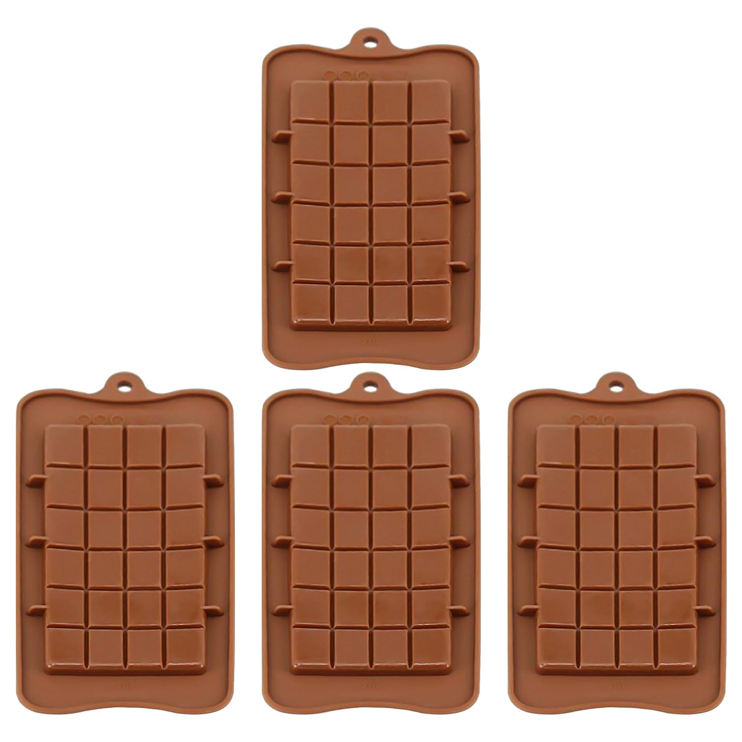 4-Piece Silicone Chocolate Mold Set - DIY Chocolate Making Kit, Kitchen Baking Tools
