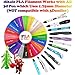 3D Pen Filament 400 Feet 20 Colors, dikale 3D Printing Pen Refills PLA Bonus 250 Stencil eBook, 3D Printer Pen Filament 1.75mm Smooth Printing