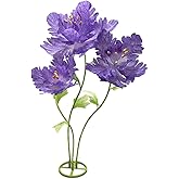 Large Artificial Plants & Flowers Giant Fake Flowers for outdoors Decorative, Long Stem Indoor Big Artificial Flower Art Home Decor for Wedding Reception Arrangement Birthday Party Shop (Purple)