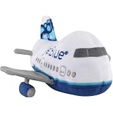 Daron Worldwide Trading Daron Jetblue Plush Plane with Sound | Officially licensed, soft plush plane, hand washable, approx. 9 x 9 x 5 in., comforting companion
