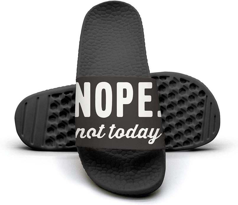 TIINTEXBA Cool Nope Not Today Men Sliders Shoes Fashion AntiSlip Slip