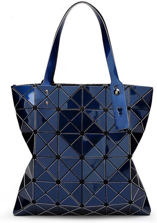 Women Diamond Lattice Tote 6*6 Geometry Crossbody Bag Fold Handbags