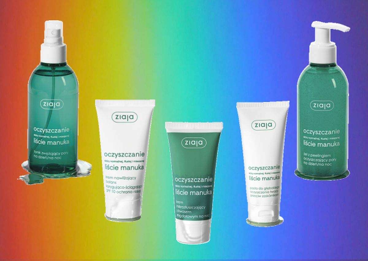 Ziaja Manuka Tree Facial Care Set for Blemished Skin with Wash Gel