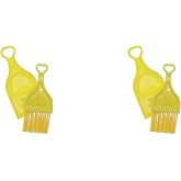 Yellow Mini Dustpan with Brush - Set of 2