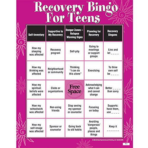 Recovery Bingo for Teens