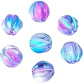 ARTISAMILY 50pcs Purple Pumpkin Glass Beads Rainbow Pumpkin Loose Spacer Beads 10mm Halloween Bracelet Earring Bead Handmade Craft Bead for Jewelry Making DIY Suppliers