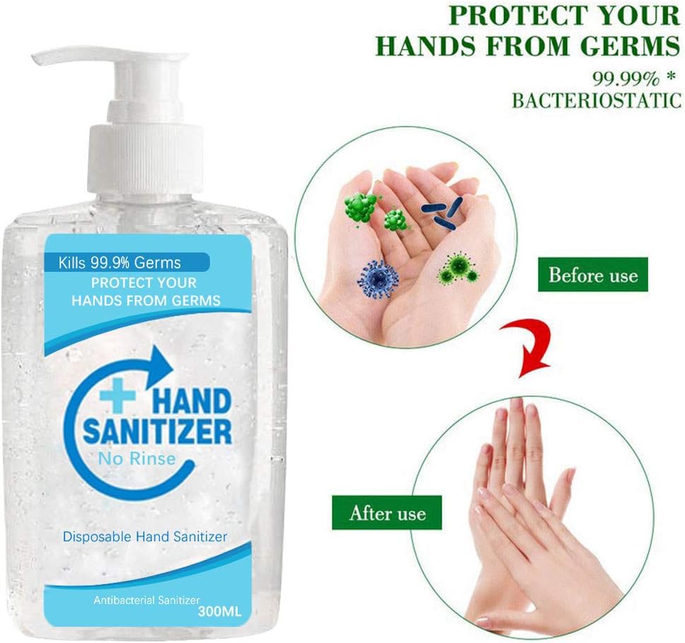 Posional Anti-septic Hand Sani-tizer, Portable Household Cleaning Gentle Hydration Hand Sani-tizer Soothing Gel 100ML (B-300ML)
