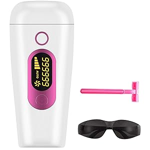 TUMAKOU Permanent Facial Body Hair Removal System for Women & Men – Home Use Painless Upgrade to 999,999 Flashes Hair Remover Device Epilator on Face,Arm,Leg,Bikini