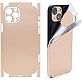 Champagne Gold Color Skin Sticker Compatible with iPhone 13 Pro Max, Full Wrapped, Super Thin, 2Pcs (iPhone 13 Pro Max)