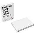 Large Dry Erase Index Cards – 40pcs Laminated 4x6" Cards Blank w/Box – Reusable Dry Erase Note Cards for School, Work, Housework, to Do Lists – Practical Index Card Sheets – 4 x 6-inch