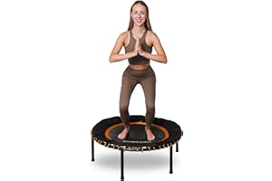 LEAPS & REBOUNDS Leaps and Rebounds Fitness Trampoline, 48 or 40-inch Adults and Kids Rebounder for Indoor and Outdoor, Up to 270 lbs, Low Impact Cardio and Easy Home Workout