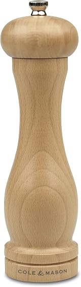 Cole & Mason Beech Capstan A8 Salt Mill 200 mm Precision+ Single