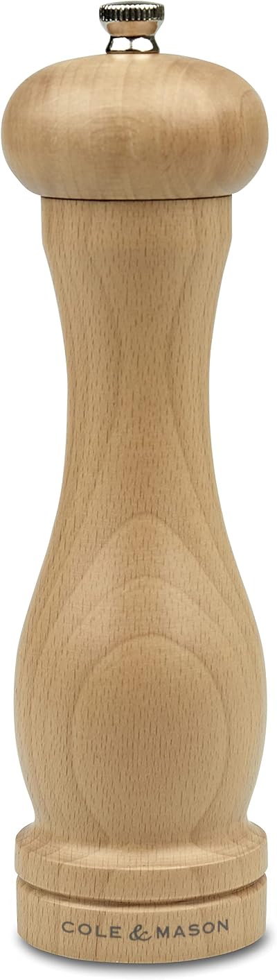 Cole & Mason Beech Capstan A8 Salt Mill 200 mm Precision+ Single