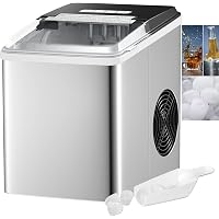 Portable Ice Maker Machine for Countertop 26.5 LBS/24 Hour Electric Ice Making Machine with Self-Cleaning, 9 Ice Cubes…