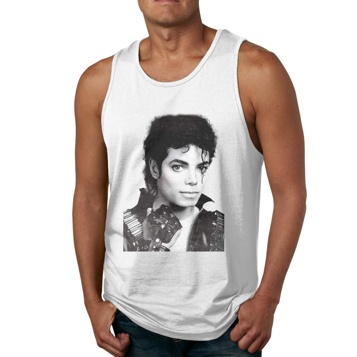 Huiliyuanshiye Custom Fashion Michael Jackson Running Jogging Sleeveless Tank Tops For S S