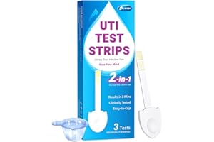 HEAL-CHECK 3 Pack UTI Test Strips, Urinary Tract Infection Test Kit for Women Men, Accurate Result in 2 Minutes, Monitor Bladder Health at Home, Clinically Tested, Easy to Grip, Individually Wrapped