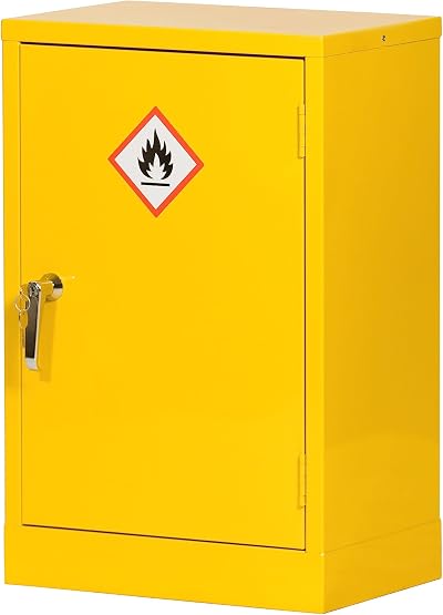 The Workplace Depot Hazardous Storage Cabinet – 10L Sump, Yellow