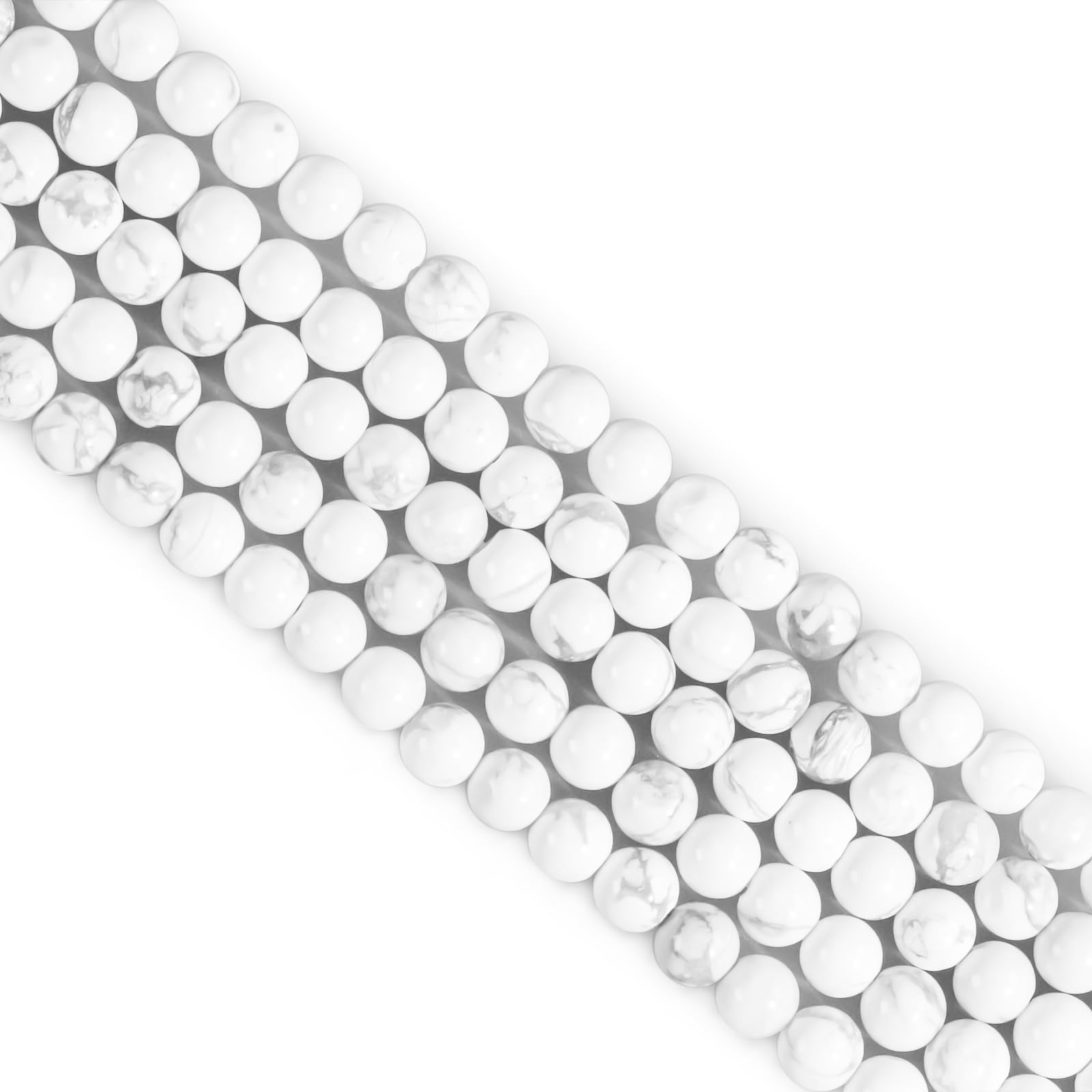 Howlite Crystal Beads - 85pcs, 4mm Round, Gemstone & Stone Beads for Jewellery Making — image 1