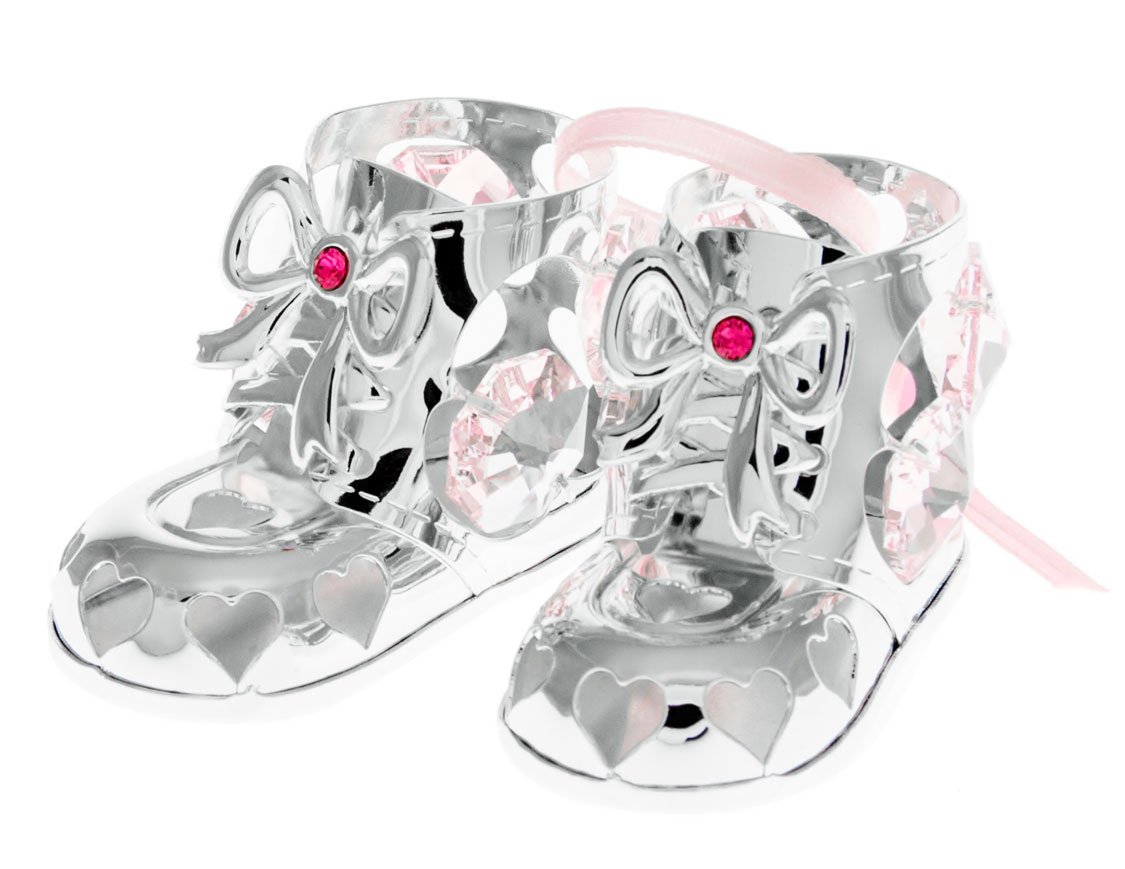 swarovski baby booties