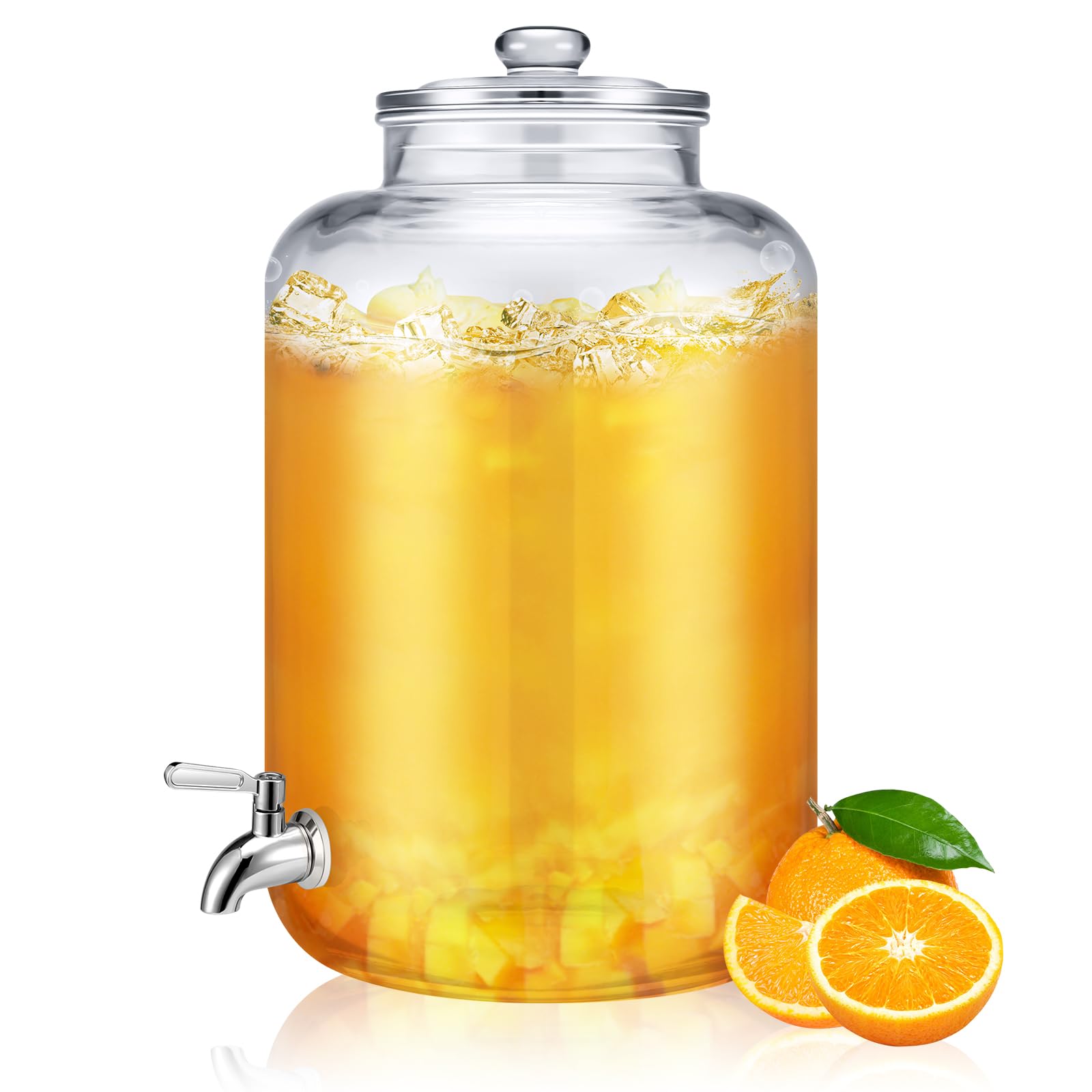 Photo 1 of (PARTIAL SET) (MISSING THE SPOUT)
Newtay 5 Gallon Glass Water Dispenser Countertop with Glass Lid and Stainless Steel Spigot Beverage Drink Dispenser Airtight Leakproof Large Jug for Summer Outdoor Party Juice Kombucha