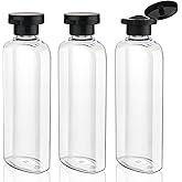 Wowang Travel Shampoo and Conditioner Bottles 7.7oz 3 Pack Squeeze Bottles | Leak Proof, Travel Bottles with Flip Cap, Refillable Containers, Plastic Travel Toiletry Bottles, for Lotion, Shampoo