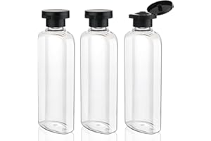 Wowang Travel Shampoo and Conditioner Bottles 7.7oz 3 Pack Leak Proof Squeeze Bottles with Flip Cap Refillable Containers Plastic Travel Toiletry Bottles for Lotion Shampoo Conditioner
