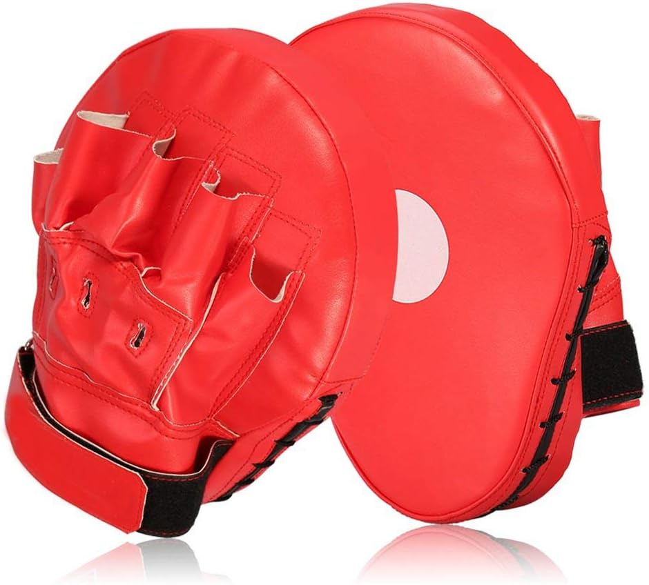 Valleycomfy Boxing Curved Focus Punching Mitts- Leatherette Training Hand Pads, Ideal for MMA Karate, Muay Thai Kick, Sparring, Dojo, Martial Arts : Sports & Outdoors